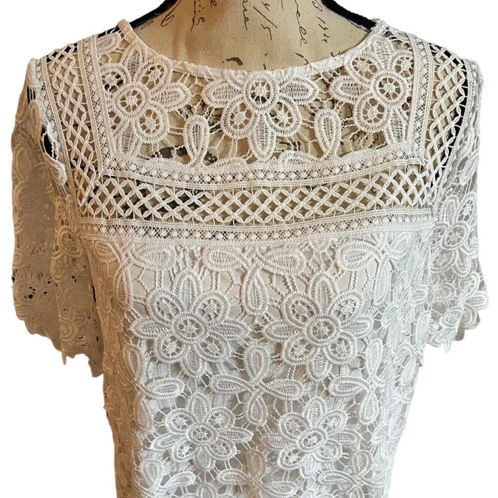 Ella Rafaella Lace Top Sz S Petite